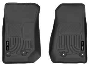 Jeep Wrangler Floor Mats - Front - Husky Liners - Weatherbeater - Black - 2014